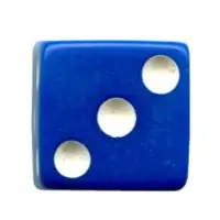 12mm Mini Opaque Dice in Classic Blue