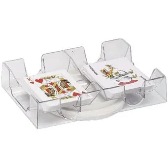 2-Deck Rotating Playing Card Dispenser Tray