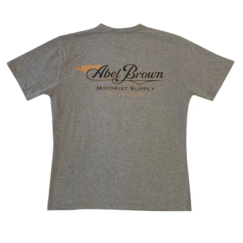 Abel Brown Eagle Logo Tee – Heather Grey