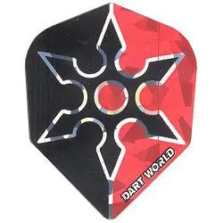 Dart World 2D Glitter Flights – Chinese Throwing Star Shape