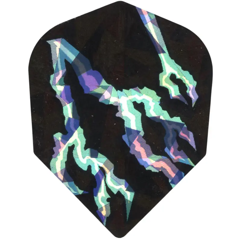 Dart World 2D Glitter Lightning Bolt Dart Flights – Standard Shape