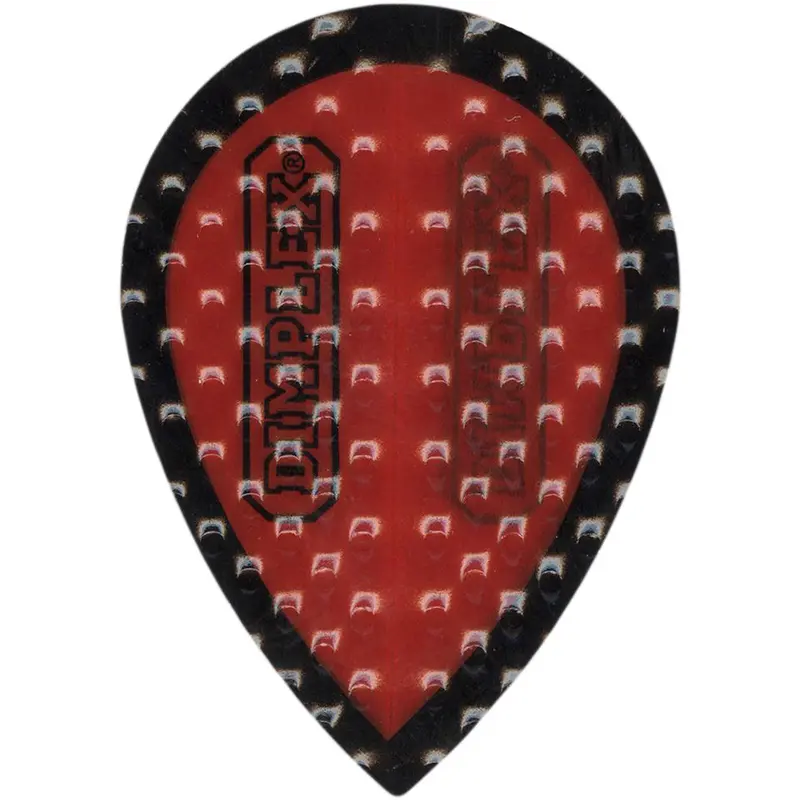 Dimplex 75-Micron Red-and-Black Pear Dart Flights