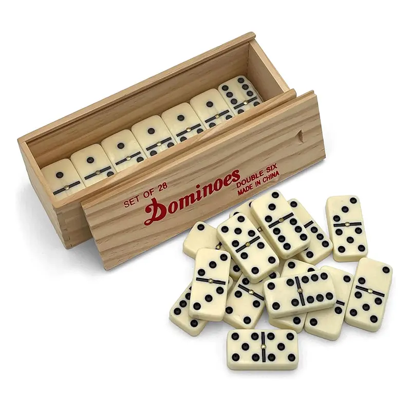 Double Six Domino Set with Spinner Tiles