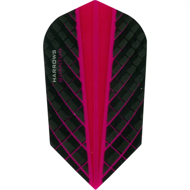 Harrows Quantum Dart Flights – Slim Black and Pink Dual-Tone