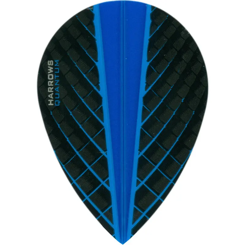 Harrows Quantum Teardrop Dart Flights – Black and Blue