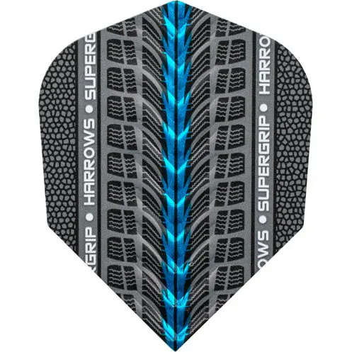 Harrows Supergrip 100-Micron Dart Flights – Blue Shape Design