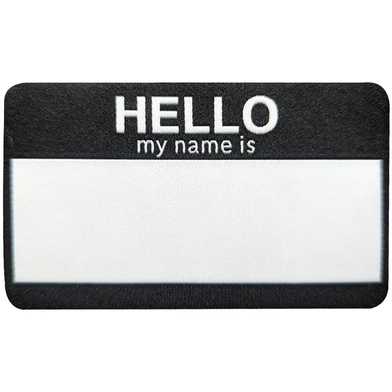 ‘Hello My Name Is’ Self-Adhesive Fabric Patch
