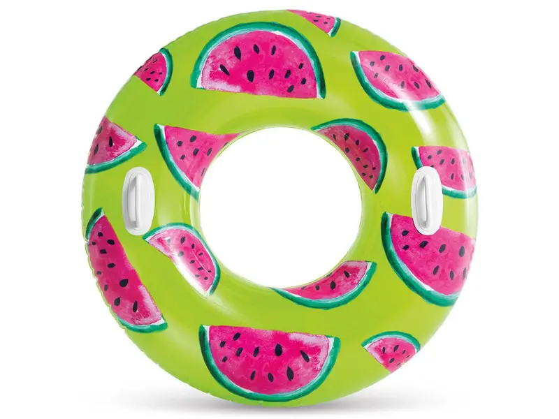 Intex Tropical Fruit-Themed Swim Ring – Green & Watermelon Design