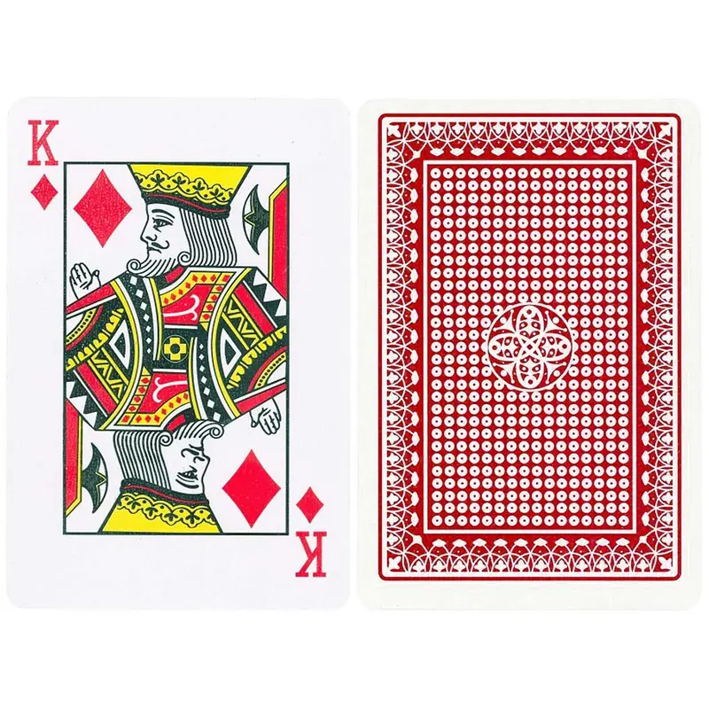 Jumbo Plastic-Coated Playing Cards – Vibrant Red Deck