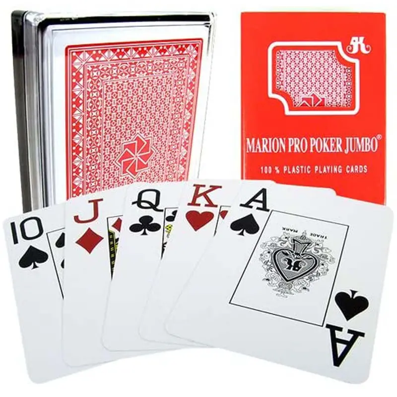 Marion Pro Plastic Jumbo Index Cards – Poker Size, Red