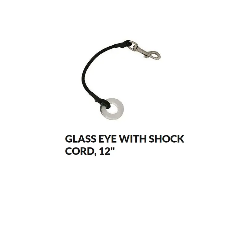 Outrigger Glass Eye Accessory with Shock Cord – 12 Inch