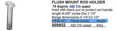 Panama East Flush-Mount Stainless Steel Rod Holder