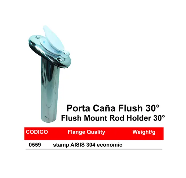 Panama East Flush Rod Holder with 30° Tilt Cap