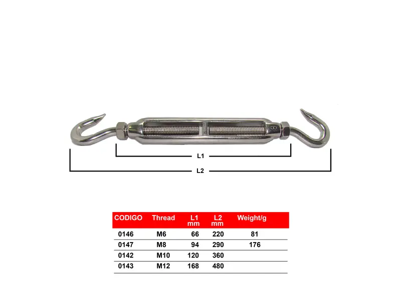 Panama East Hook-and-Hook Turnbuckle