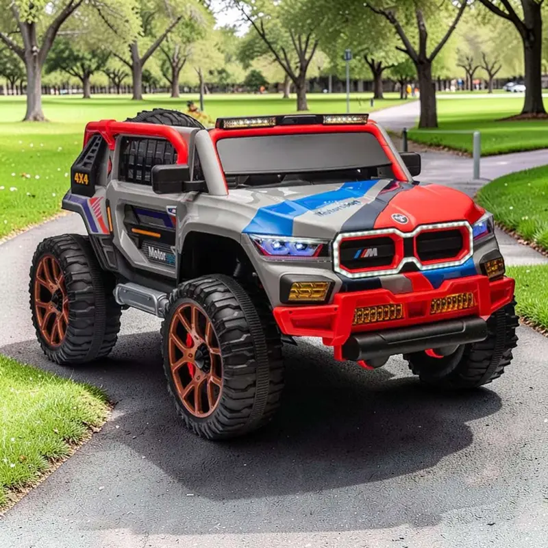PATOYS 2026 Dual-Seat BMW-Inspired Kids SUV Ride-On – 12V, 4-Motor Electric Jeep (BXM5RR)
