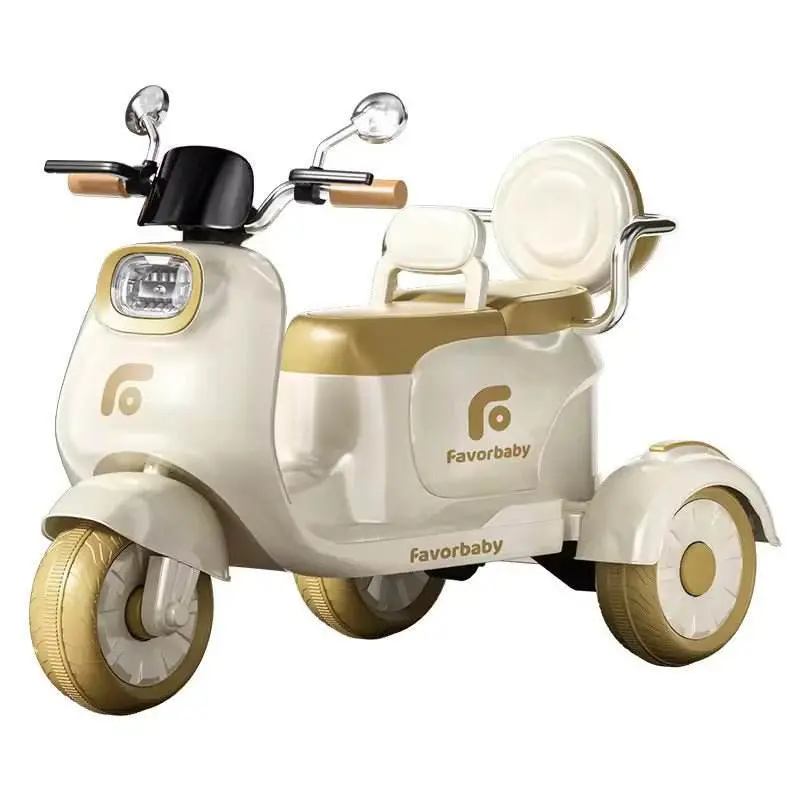 PATOYS Dual-Seat Electric Scooter – Three-Wheeled Activa-Vespa Ride-On for Young Children