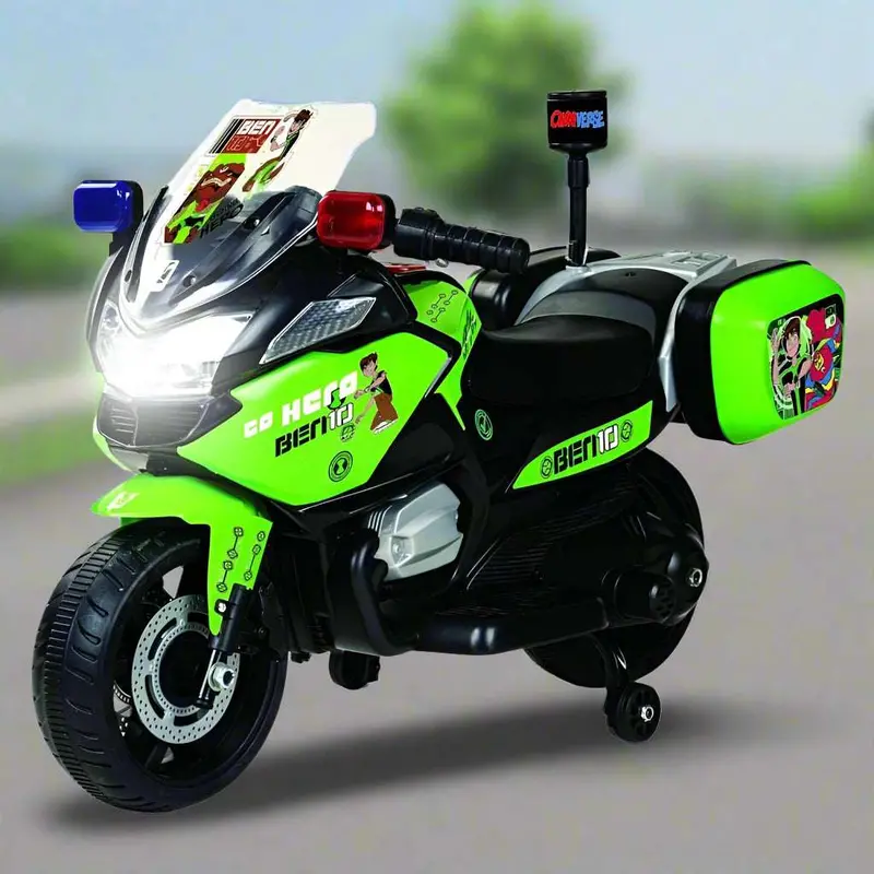 PATOYS Licensed Ben 10 Ride-On Bike – 2-Wheel Electric Bike for Kids Aged 3–5 Years