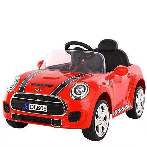 PATOYS Mini Cooper Electric Ride-On Car – 12V Vehicle with Built-In Projector Light Effects for Kids Up to Age 5
