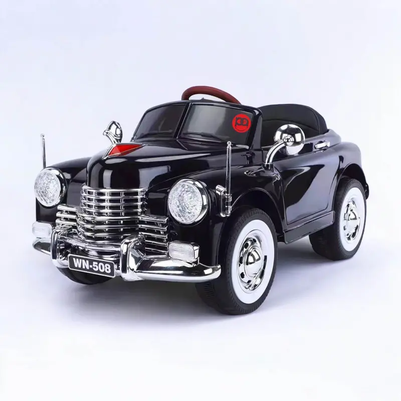 PATOYS Vintage-Style 12V Electric Benz Toy Car for Kids – Large-Scale Remote-Controlled Ride-On