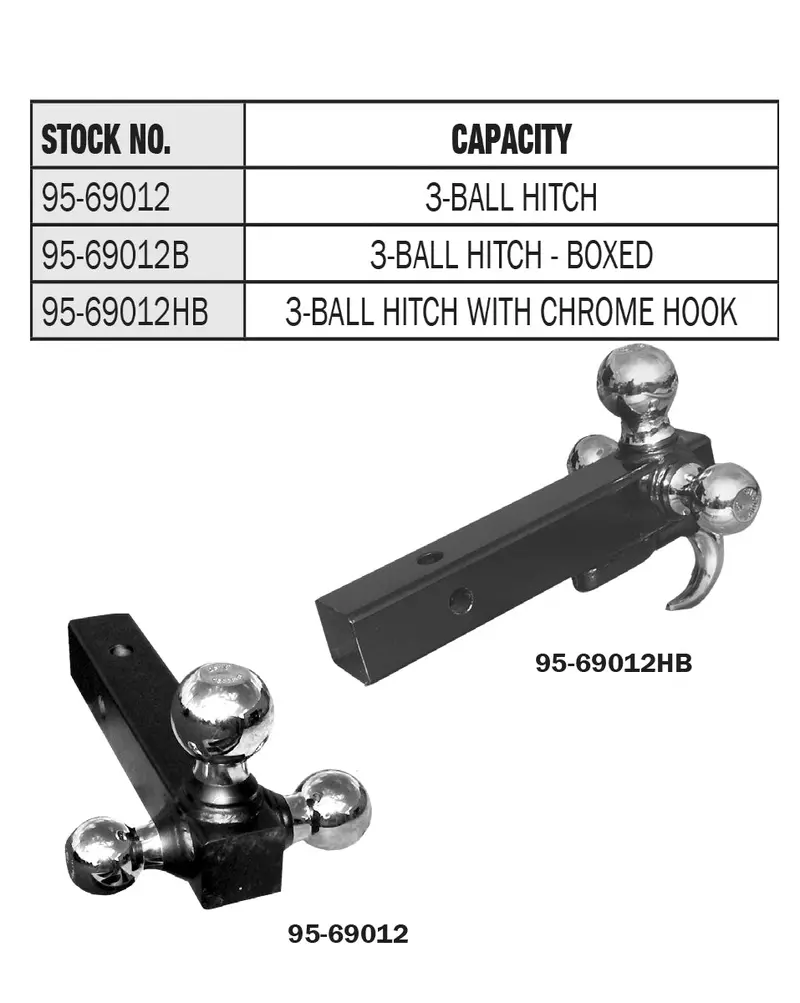 Pet Trailer Triple-Ball Coupler Hitch