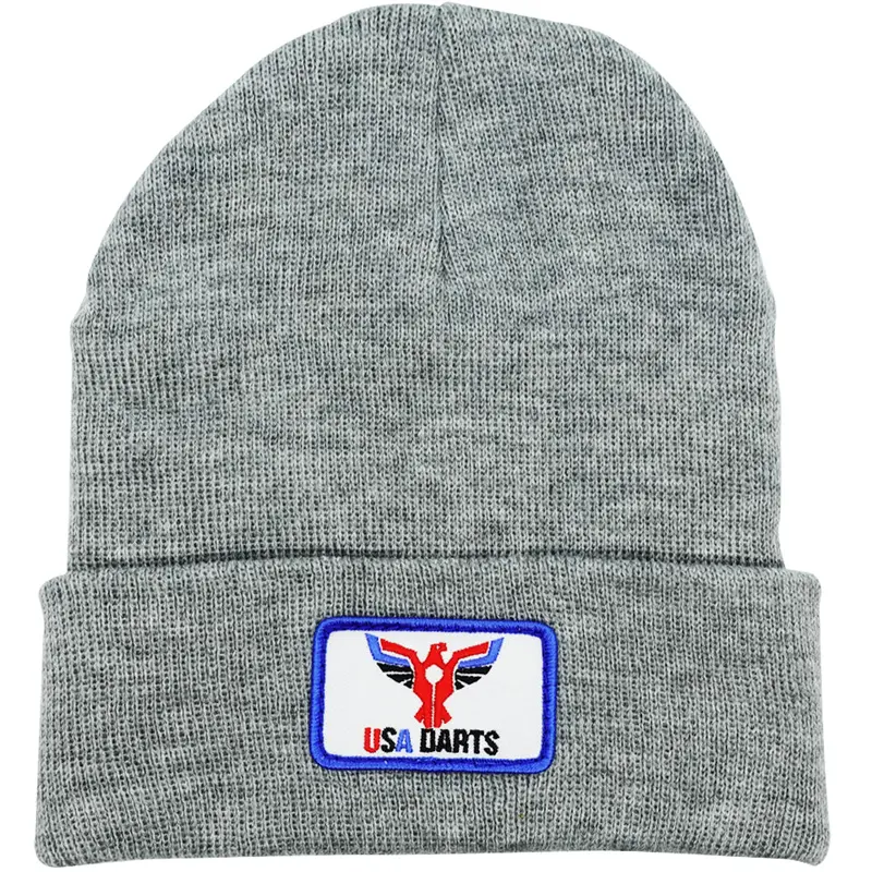 USA Darts Sportsman SP12 Cuffed Winter Beanie – Heather Gray
